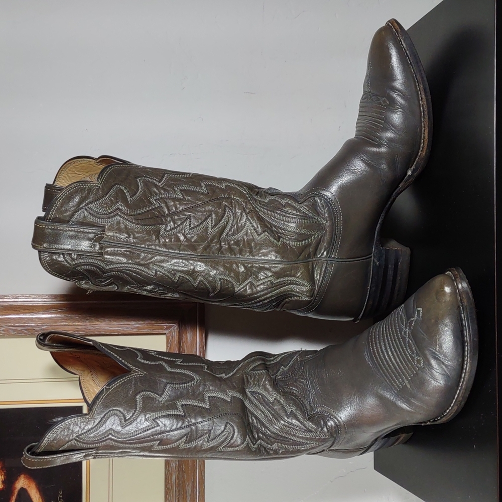 Justin Leather Cowboy Boots